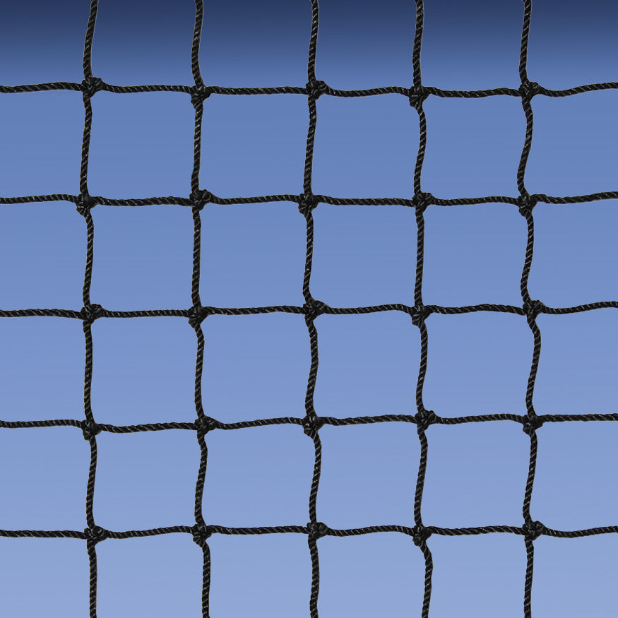 Field Hockey Goal Replacement Nets (1-1/2 in. 2.5mm Poly Mesh) - Field Hockey Goal - Official (7 ft.H x 12 ft.W x 4 ft.D) (Black)