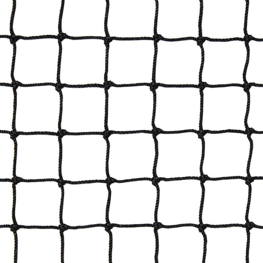 Field Hockey Goal Replacement Nets (1-1/2 in. 2.5mm Poly Mesh) - Field Hockey Goal - Official (7 ft.H x 12 ft.W x 4 ft.D) (Black)