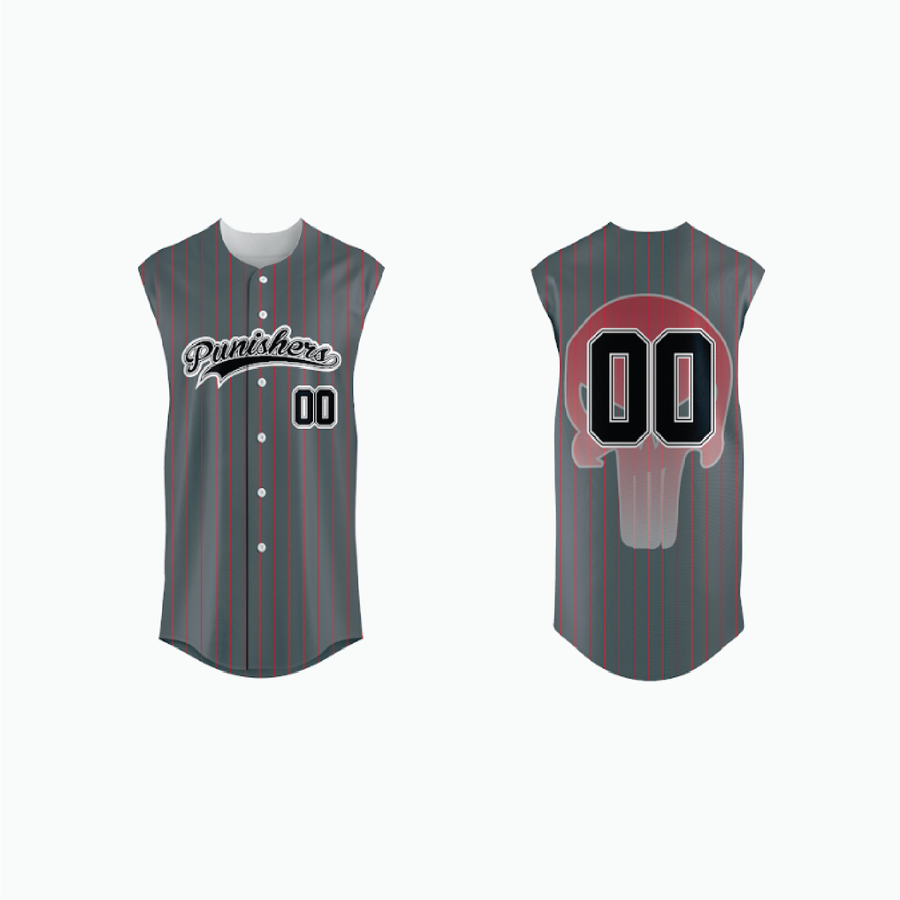 Sleeveless Full-Button Baseball Jersey example 10