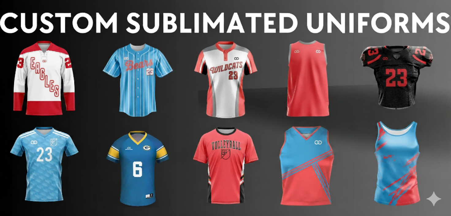 custom sublimated sports teams uniforms cheer esports