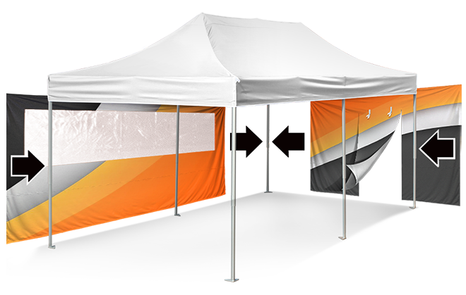 Clear vinyl window event tent