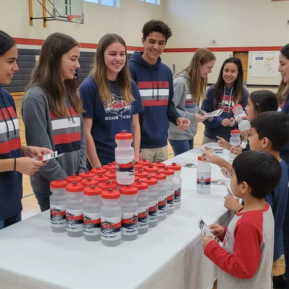 Custom printed 21/24 Oz Big Mouth sports water bottle with team logo