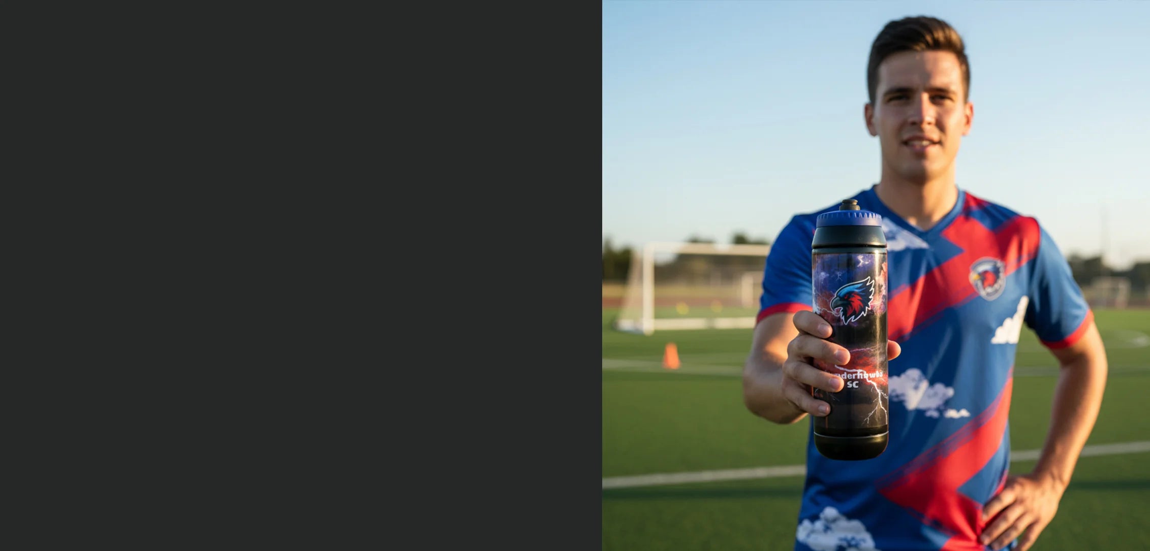 Personalized 32oz sports water bottle for football teams