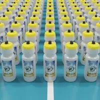 Large 23oz custom team Hydroflo water bottle for training sessions