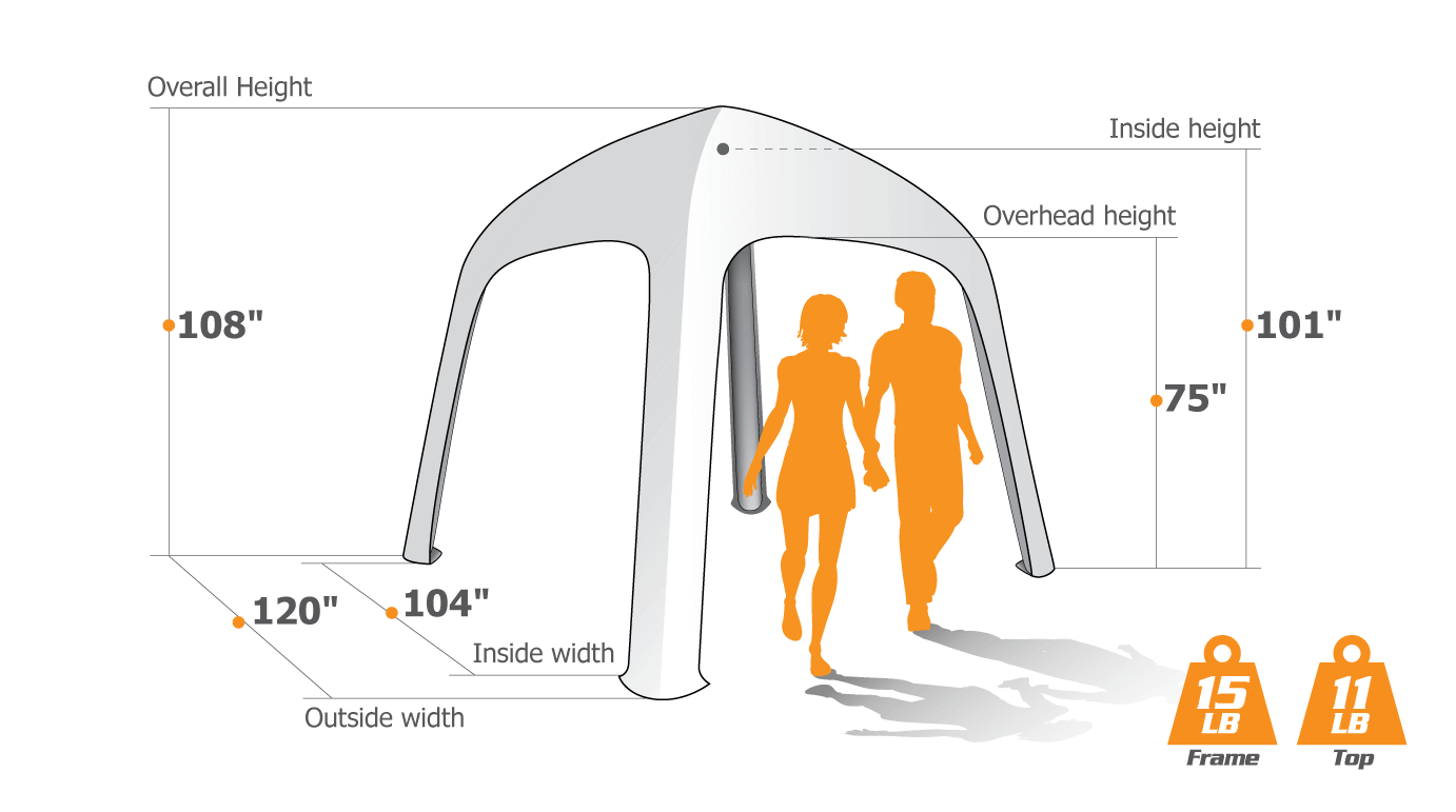 Quick-setup air tent with Airtight Inner Tube system