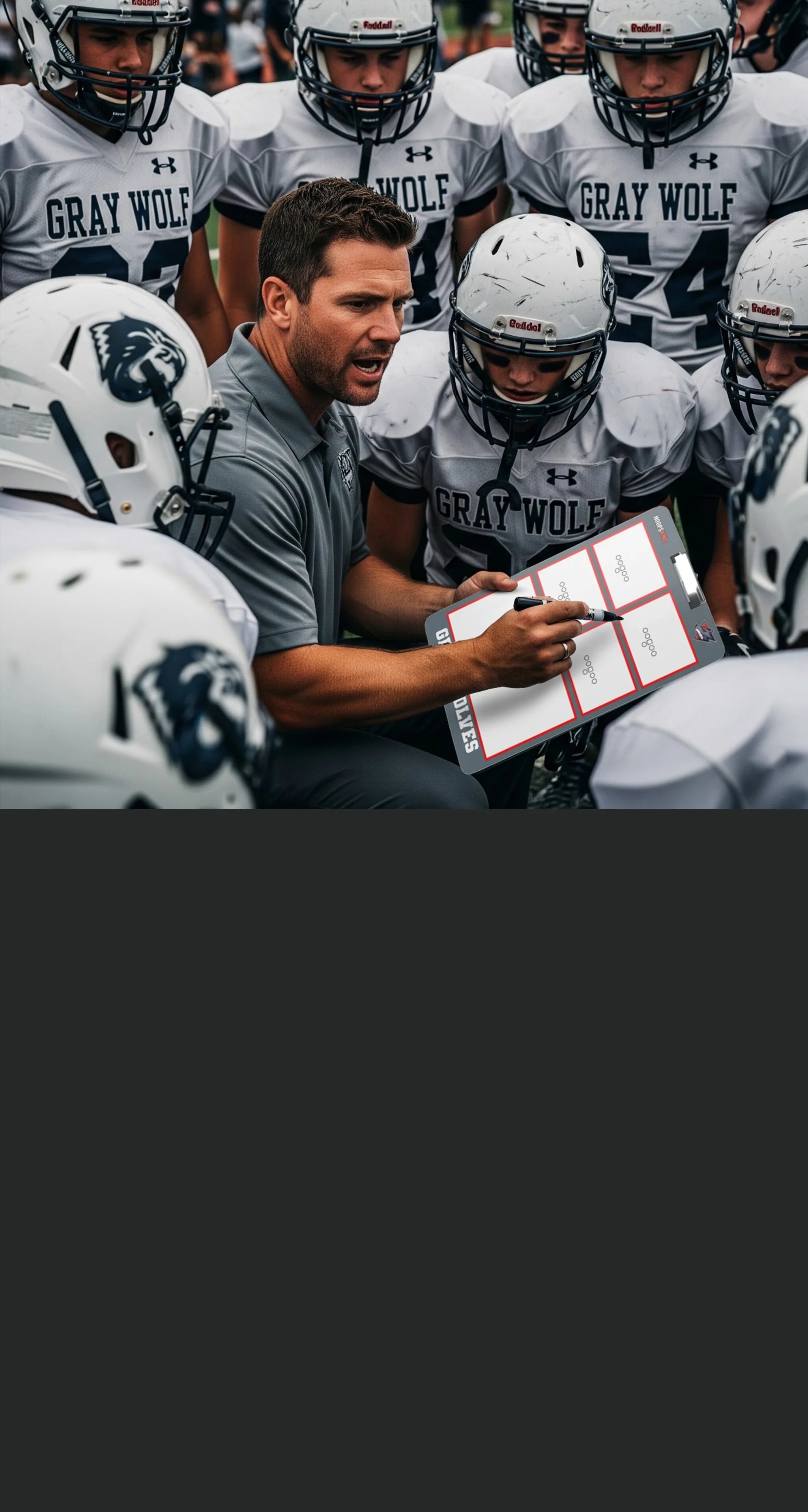 Custom football dry erase board clipboard whiteboard with full-field diagram