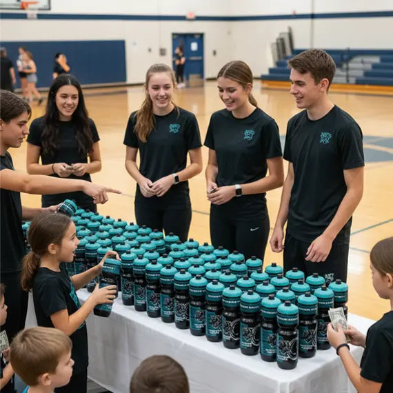 Custom printed 26 Oz Purist sports water bottle with team logo