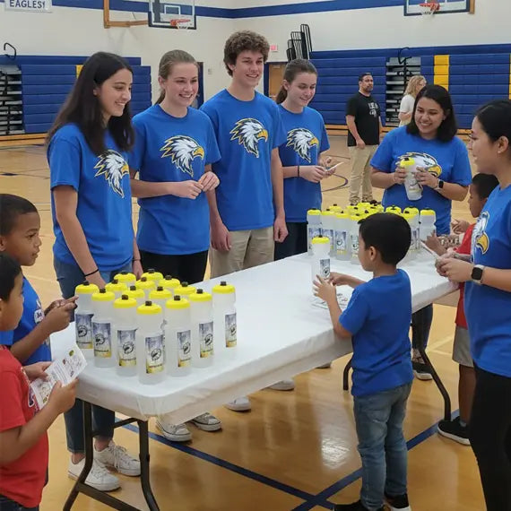 Personalized 23 oz Hydroflo water bottle for hockey training sessions