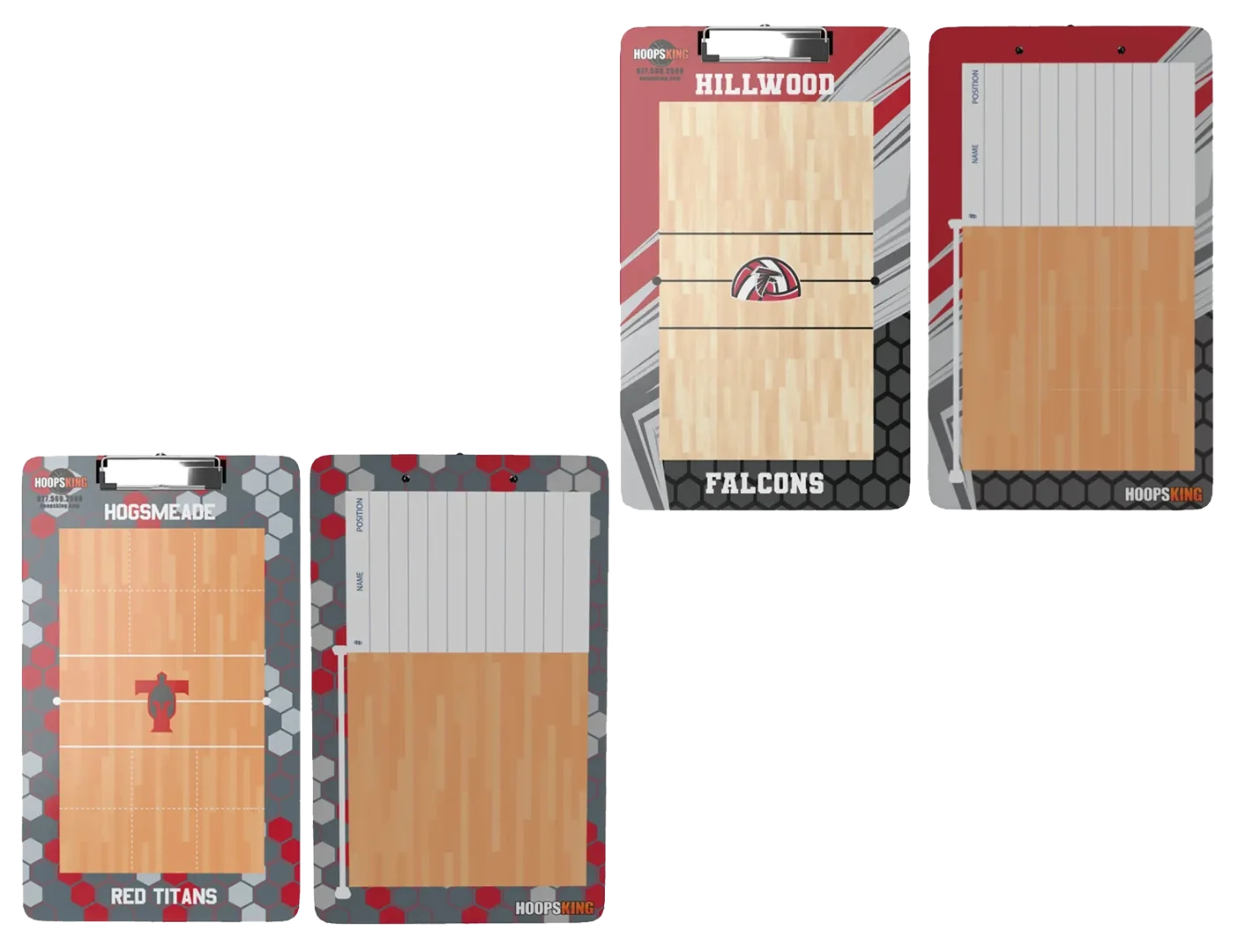 HoopsKing custom volleyball dry erase clipboard whiteboard with magnetic markers