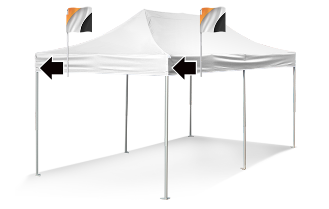 corner flag for event tents