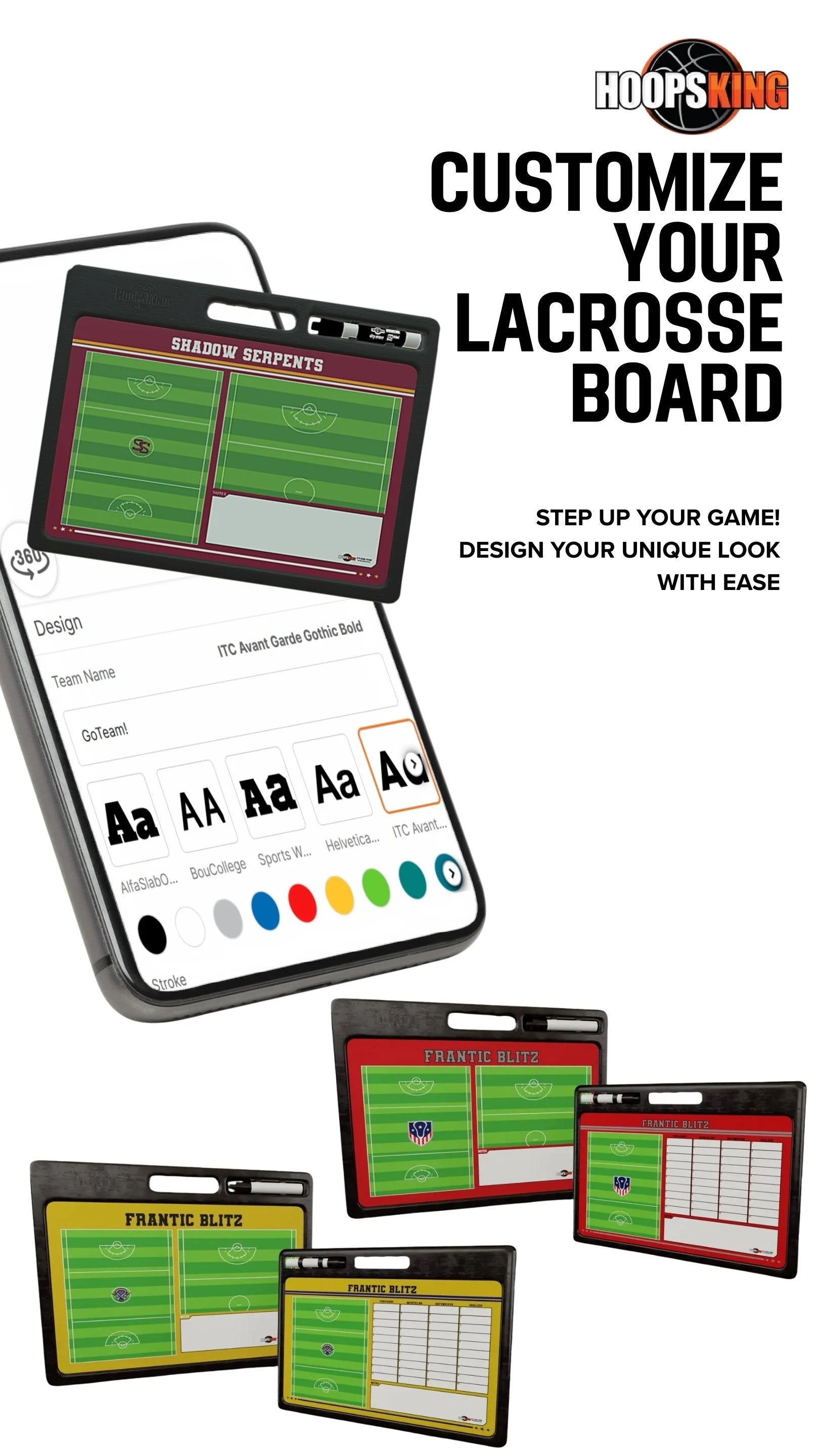 Custom Whiteboard for Lacrosse Coaches – Dual Sided with Convenient Handle