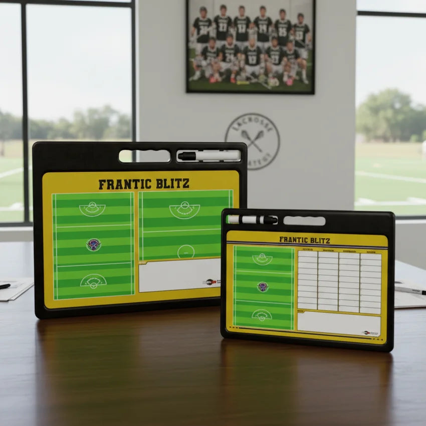 Customizable Lacrosse Coaching Whiteboard with Carry Handle – Dual Sided
