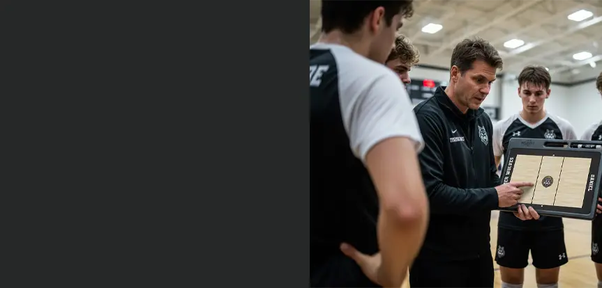 Custom Pro 2-Sided Volleyball Whiteboard with Handle for Coaches