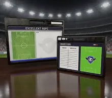 Clear Soccer Field Diagram Whiteboard for Game Planning