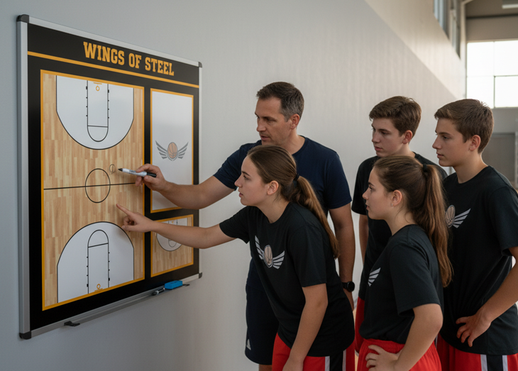 Whiteboard style Basketball