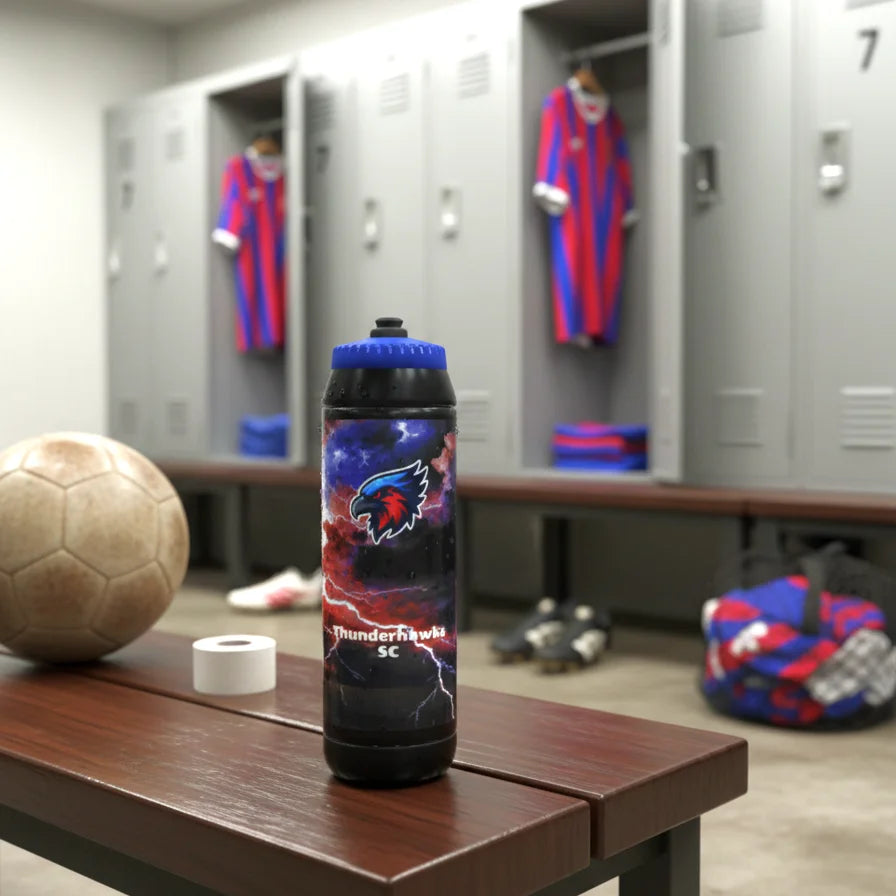 Hoopsking 32oz custom water bottle with team spirit design