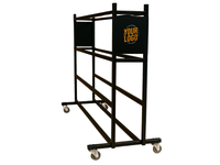 Thumbnail for Black metal ball rack on wheels with 