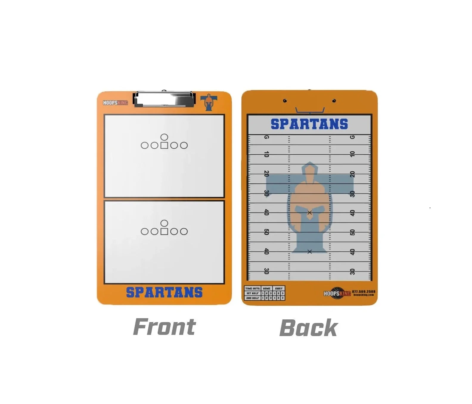 Portable football dry erase clipboard whiteboard for sideline coaching