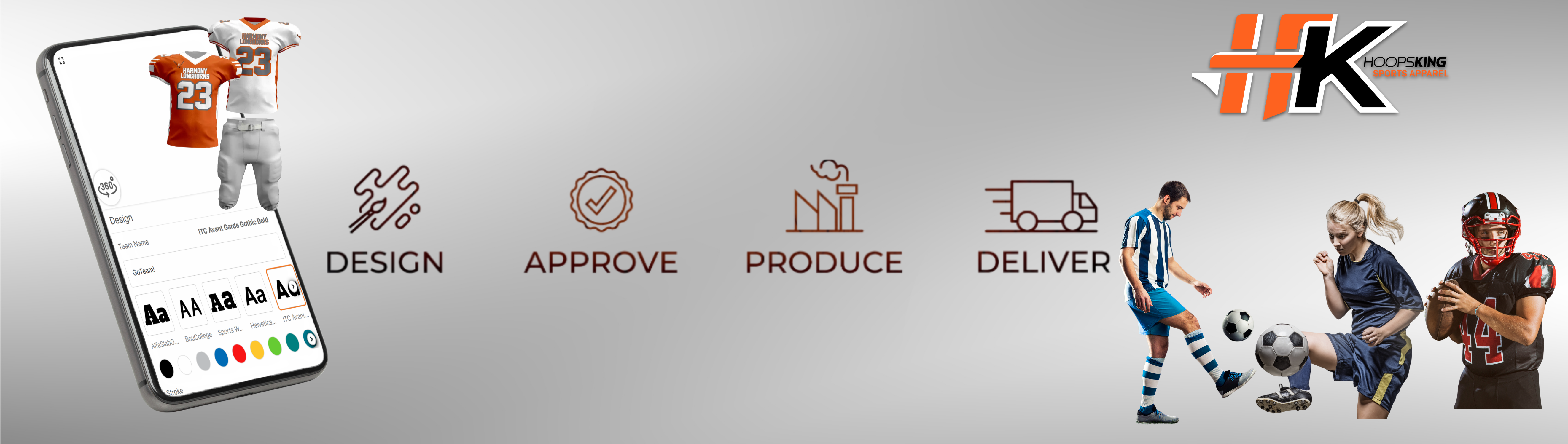 High-performance soccer uniforms with rapid production time