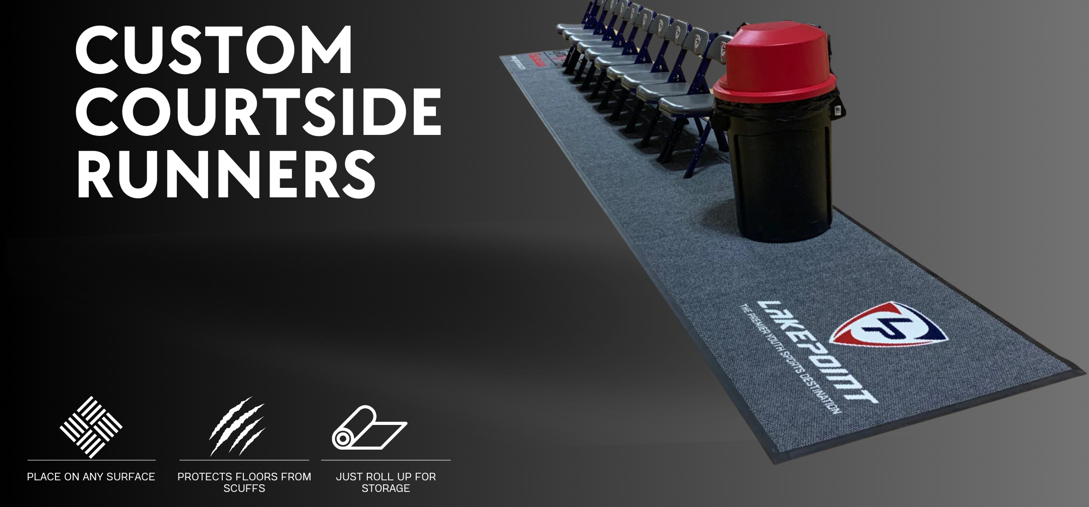 Vibrant Courtside Runner with Team Branding
