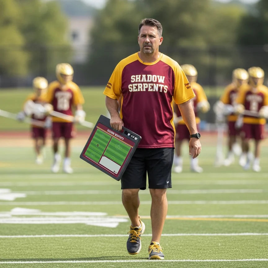 Portable Lacrosse Strategy Whiteboard for Coaches – Two Sided Design