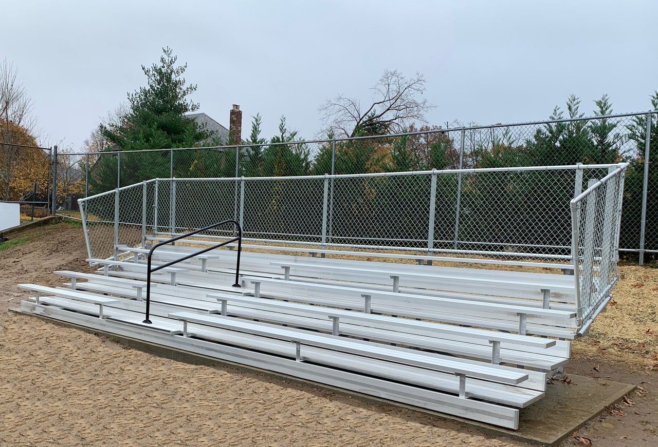 Spectator Stationary 21' Bleacher with Aisle, 5 Row