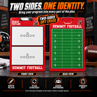 Thumbnail for Custom Football clipboard coaching board: Football clipboard sample face with varied team colors and source-informed sport diagrams or writing areas. Generic AI sample illustration. Final artwork follows the selected product designer.
