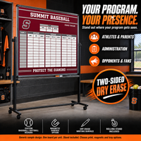 Thumbnail for Custom Baseball / Softball mobile coaching board: Baseball / Softball mobile sample face with varied team colors and source-informed sport diagrams or writing areas. Generic AI sample illustration. Final artwork follows the selected product designer.