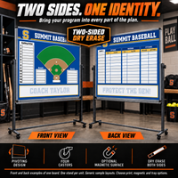 Thumbnail for Custom Baseball / Softball mobile coaching board: Baseball / Softball mobile sample face with varied team colors and source-informed sport diagrams or writing areas. Generic AI sample illustration. Final artwork follows the selected product designer.
