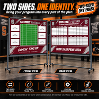 Thumbnail for Custom Football mobile coaching board: Football mobile sample face with varied team colors and source-informed sport diagrams or writing areas. Generic AI sample illustration. Final artwork follows the selected product designer.