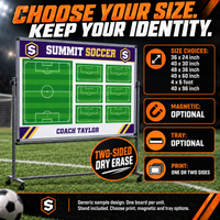 Thumbnail for Custom Soccer mobile coaching board: Soccer mobile sample face with varied team colors and source-informed sport diagrams or writing areas. Generic AI sample illustration. Final artwork follows the selected product designer.