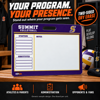 Thumbnail for Custom Volleyball carry coaching board: Volleyball carry sample face with varied team colors and source-informed sport diagrams or writing areas. Generic AI sample illustration. Final artwork follows the selected product designer.