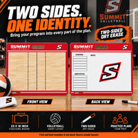 Thumbnail for Custom Volleyball carry coaching board: Volleyball carry sample face with varied team colors and source-informed sport diagrams or writing areas. Generic AI sample illustration. Final artwork follows the selected product designer.