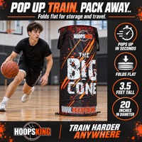 Thumbnail for Big Cone pops open for training and folds flat for storage; 3.5 feet tall and 20-inch diameter