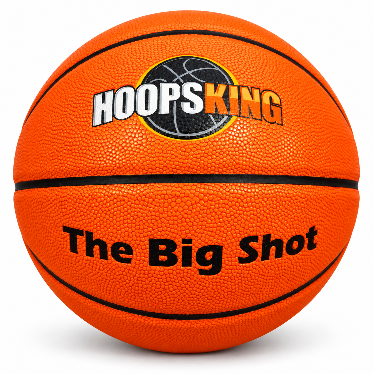 HoopsKing Big Shot orange oversized 33-inch circumference training basketball on white