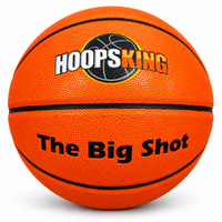 Thumbnail for HoopsKing Big Shot orange oversized 33-inch circumference training basketball on white