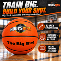 Thumbnail for Big Shot oversized training basketball with 33-inch circumference, shooting, handling and passing uses, and online training included