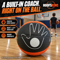 Thumbnail for Indoor Hands On Shooter composite basketball has printed hand-placement guides for right- and left-handed shooters.