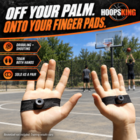 Thumbnail for No Palm aids come as a pair and provide feedback to encourage finger-pad control during dribbling and shooting.