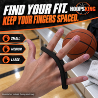 Thumbnail for Choose Small, Medium or Large for the Hot Shot finger-spacing training aid.