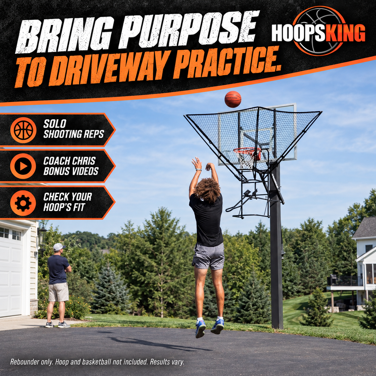 Use the iC3 for individual driveway practice; HoopsKing includes bonus coaching videos. Check hoop compatibility before ordering.