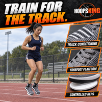 Thumbnail for J99 Flex Ultra shoes used by a female track athlete for controlled plyometric conditioning
