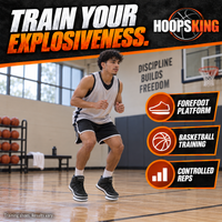 Thumbnail for Jump99 training shoes worn by a basketball athlete during controlled court plyometric practice