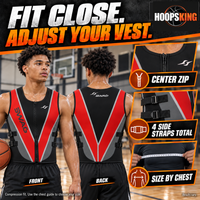 Thumbnail for SWAG neoprene weighted vest front and back with center zipper and four side straps in total