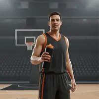 Hoopsking 32 oz custom sports water bottle with team spirit design