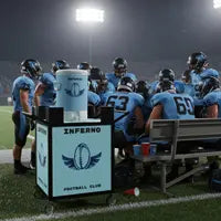 Adjustable custom hydration cart for team training and events