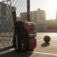 Baseball & Softball Backpack with 4 bat sleeves and shoe compartment for team training.