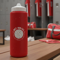 Custom 32 oz sports water bottle with printed name – durable BPA-free design