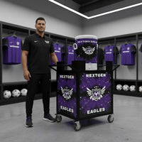 Adjustable custom hydration cart with printed team logo – durable, mobile design