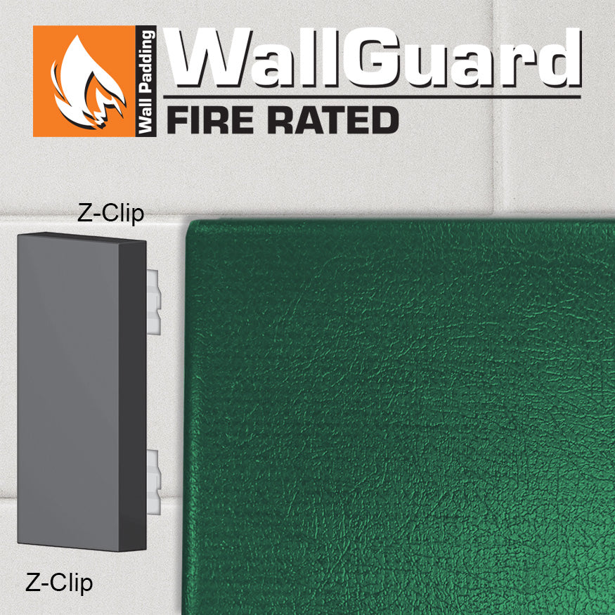 Fire Rated Flat Safety Wall Padding - WallGuard Fire Rated (2 ft. x 6 ft.) (Z-Clip Top & Bottom)